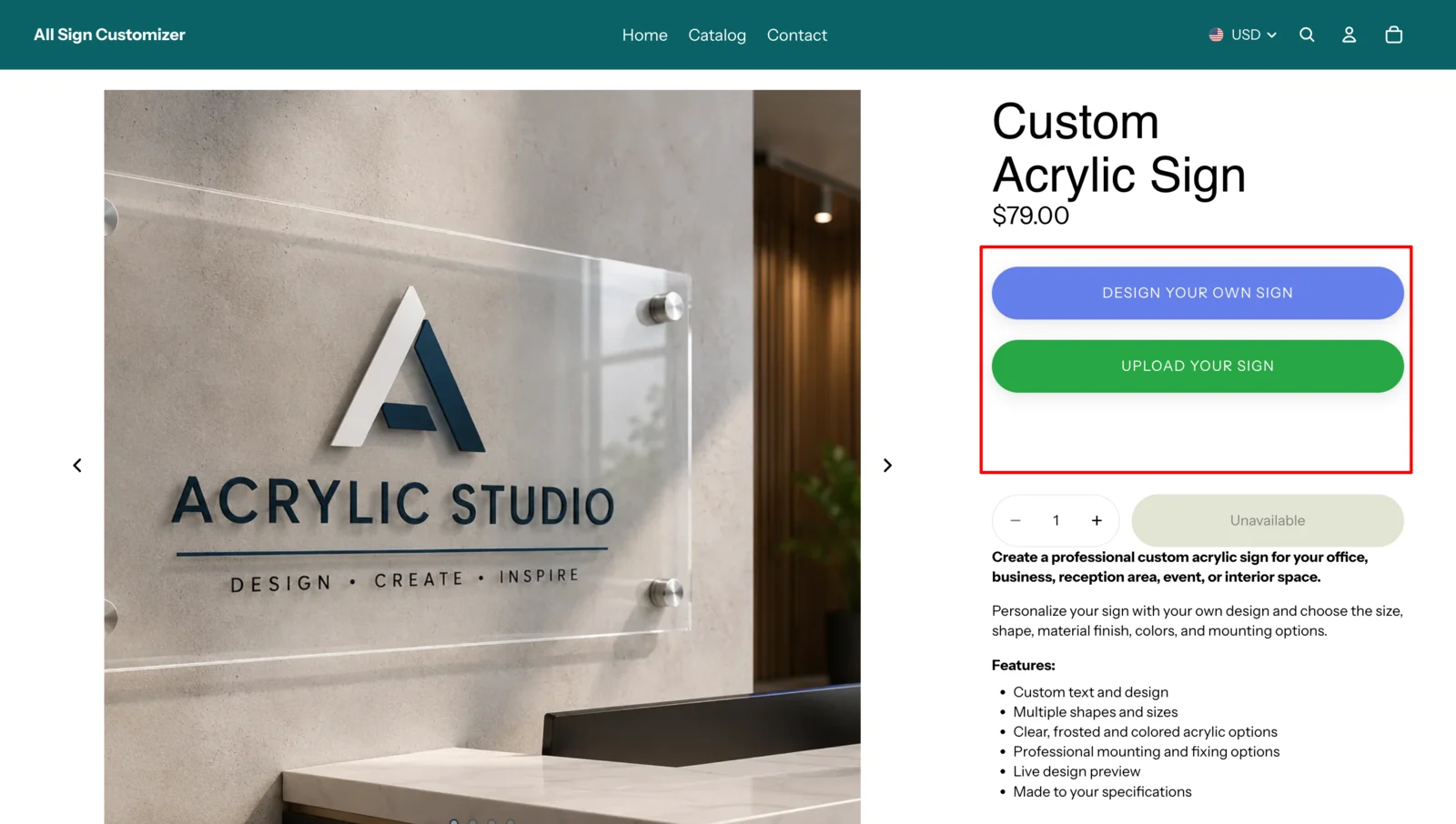 ASO configuration preview with demo data